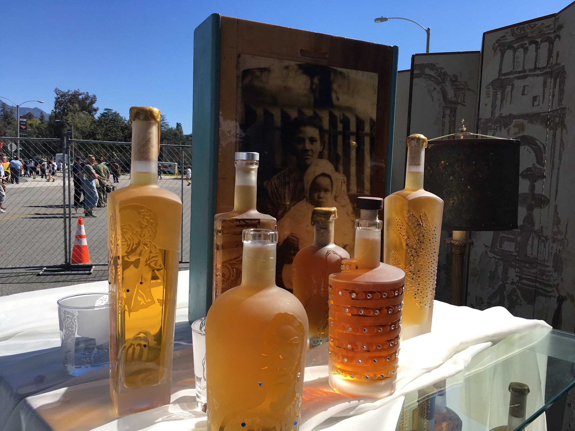 Etched Liquour Bottles