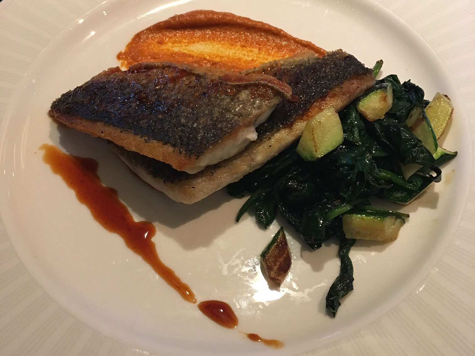 Seared Branzino