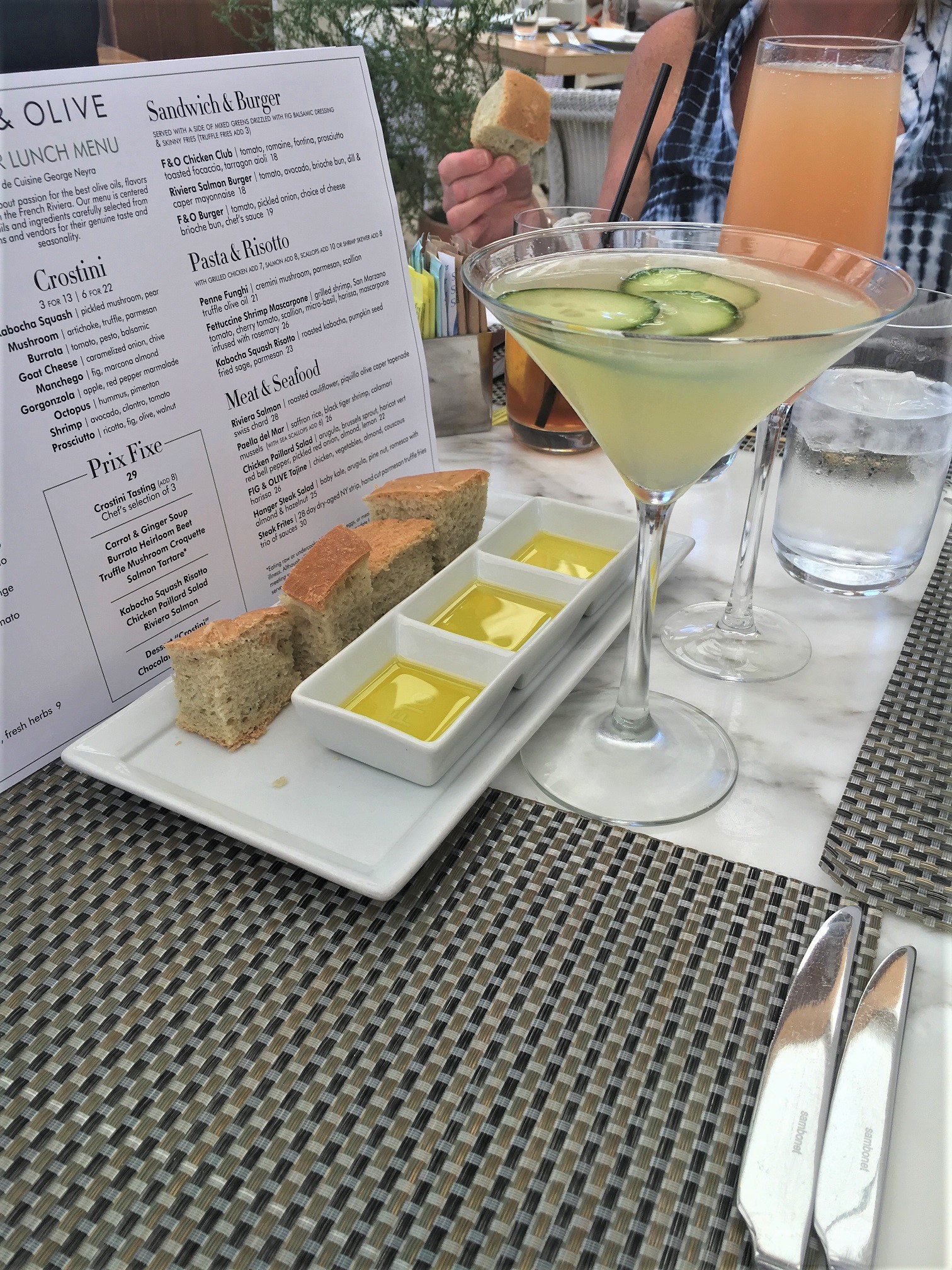 Fig & Olive Cucumber Martini